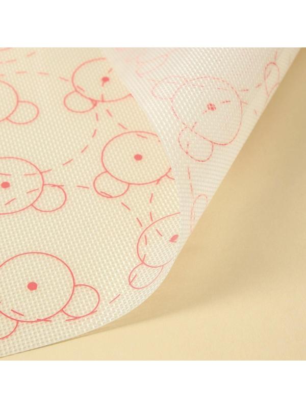 Силиконовый коврик армированный «Макарон.Ушки», 42×29,5 см