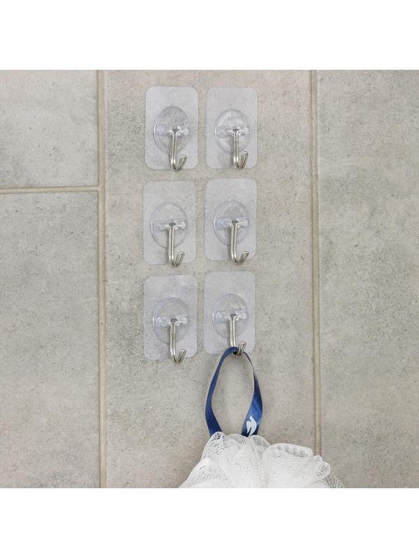 Крючок на липучке «Классика», 6 шт