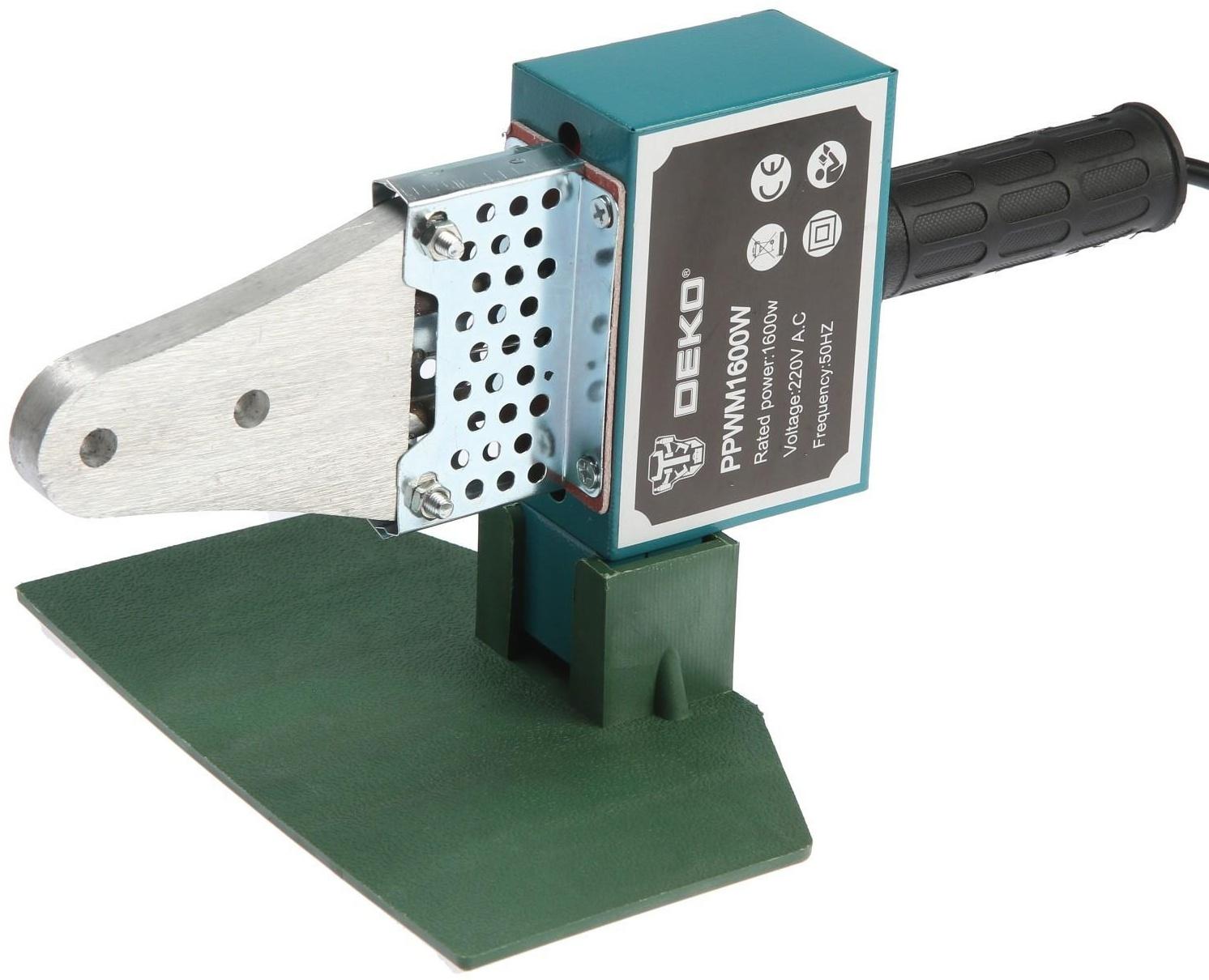 Аппарат для сварки пластиковых труб DEKO PPWM1600W, 1600 Вт, насадки 20/25/32 мм, 50-300 °С