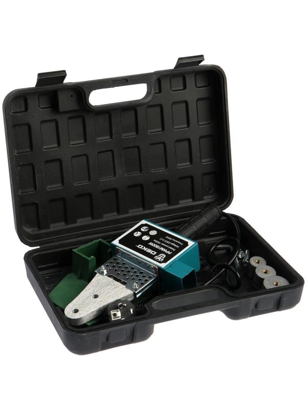 Аппарат для сварки пластиковых труб DEKO PPWM1600W, 1600 Вт, насадки 20/25/32 мм, 50-300 °С