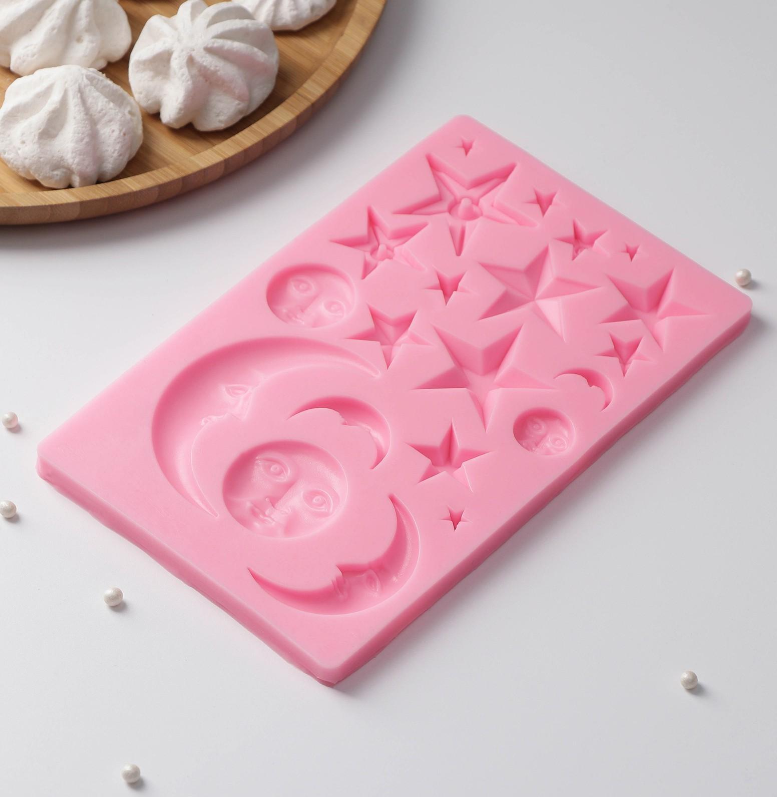 Молд «Звёздная ночь», 19,5×12,2×0,9 см, цвет розовый