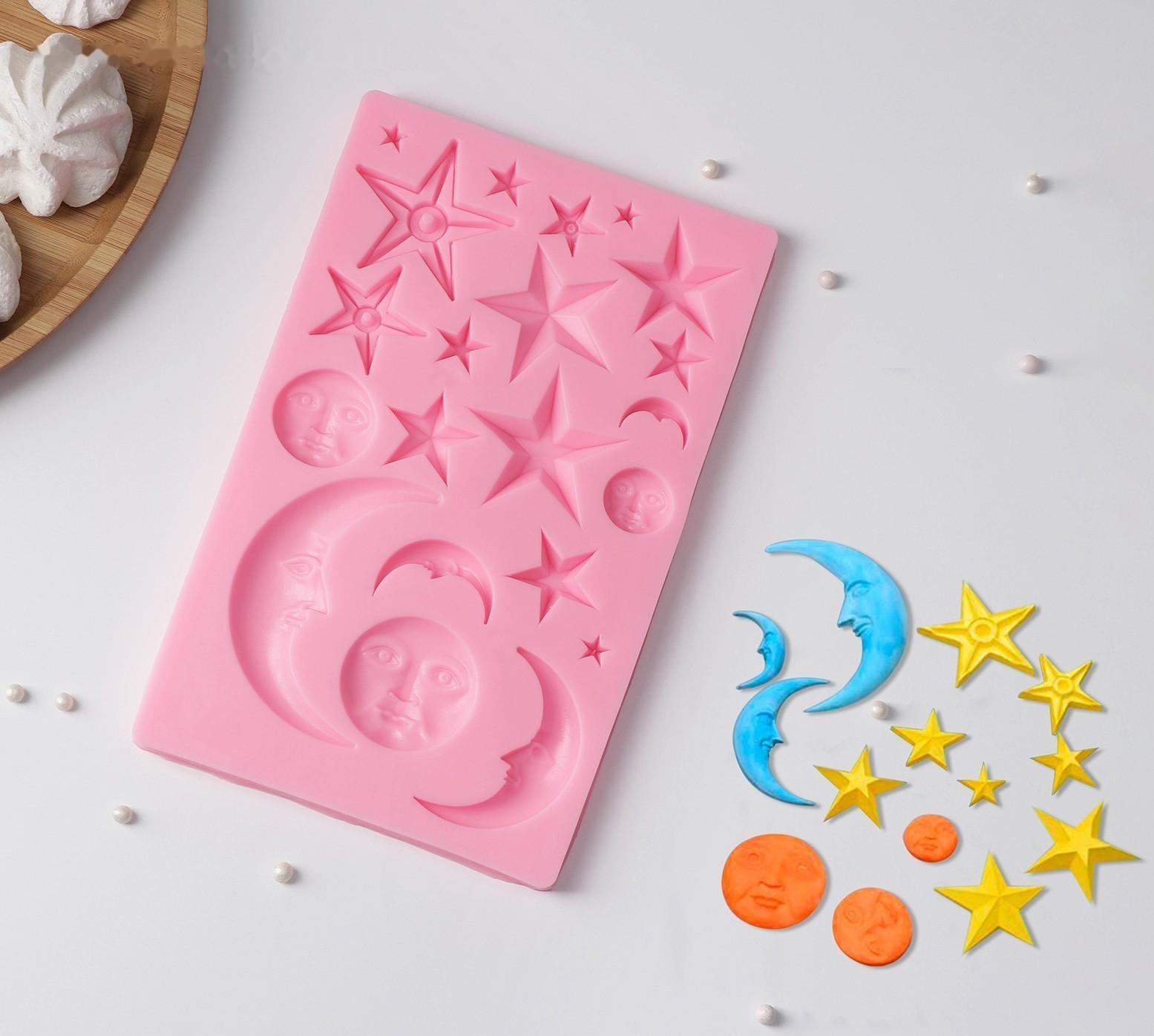 Молд «Звёздная ночь», 19,5×12,2×0,9 см, цвет розовый