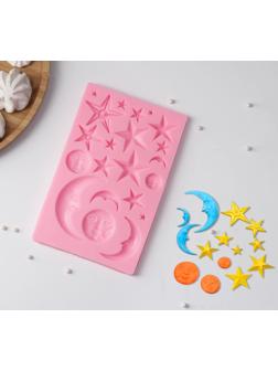 Молд «Звёздная ночь», 19,5×12,2×0,9 см, цвет розовый