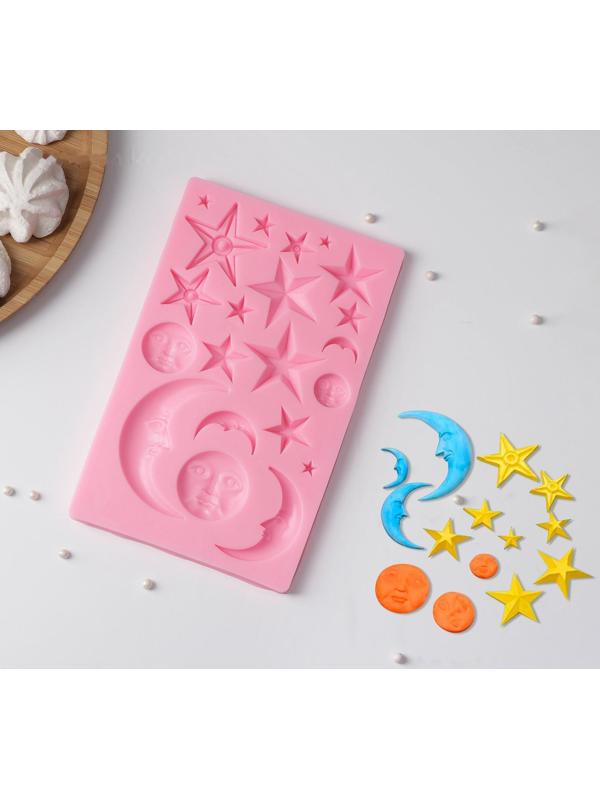 Молд «Звёздная ночь», 19,5×12,2×0,9 см, цвет розовый