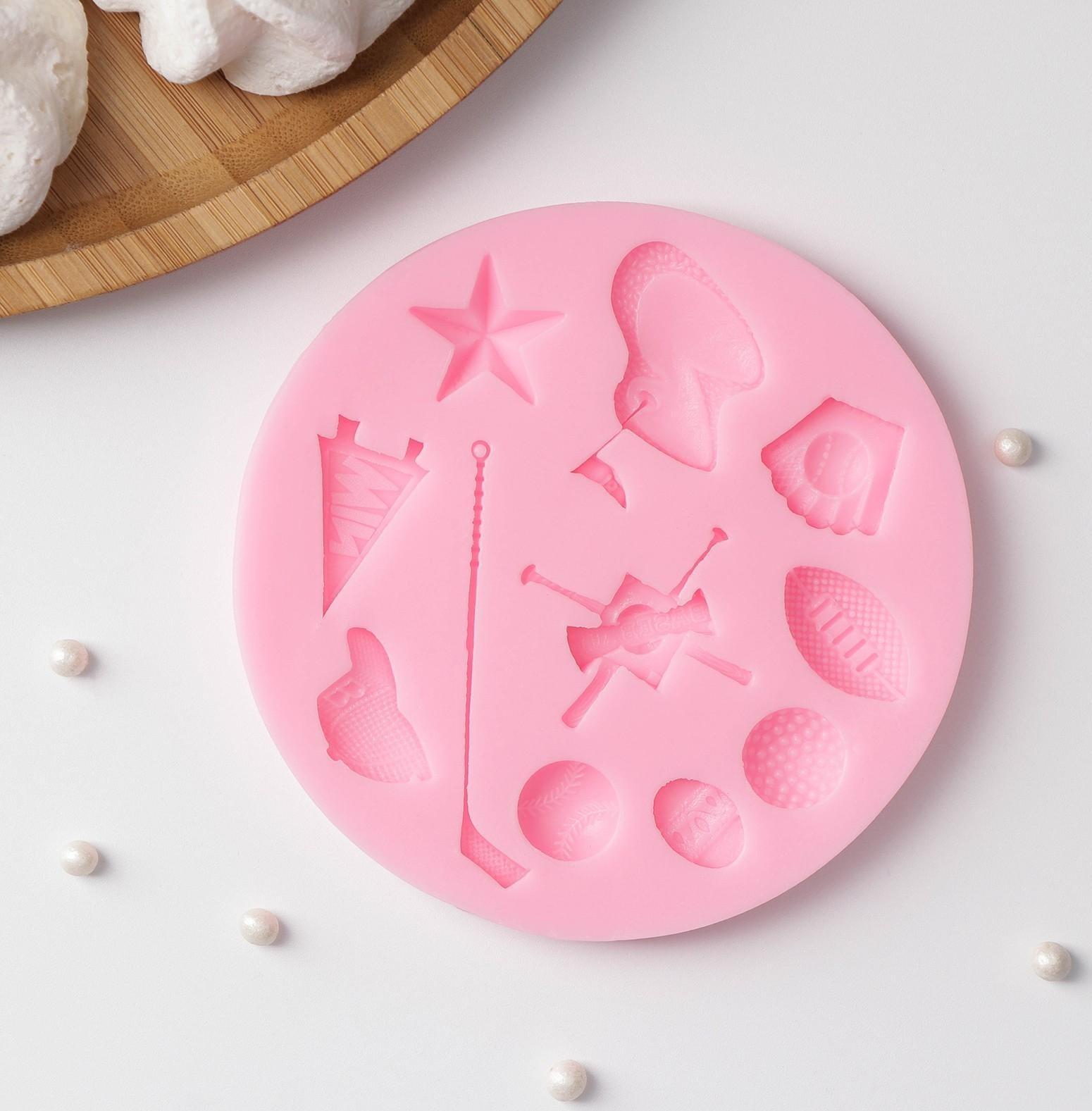 Молд «Гольф», 9,8×9,8×1 см, цвет МИКС