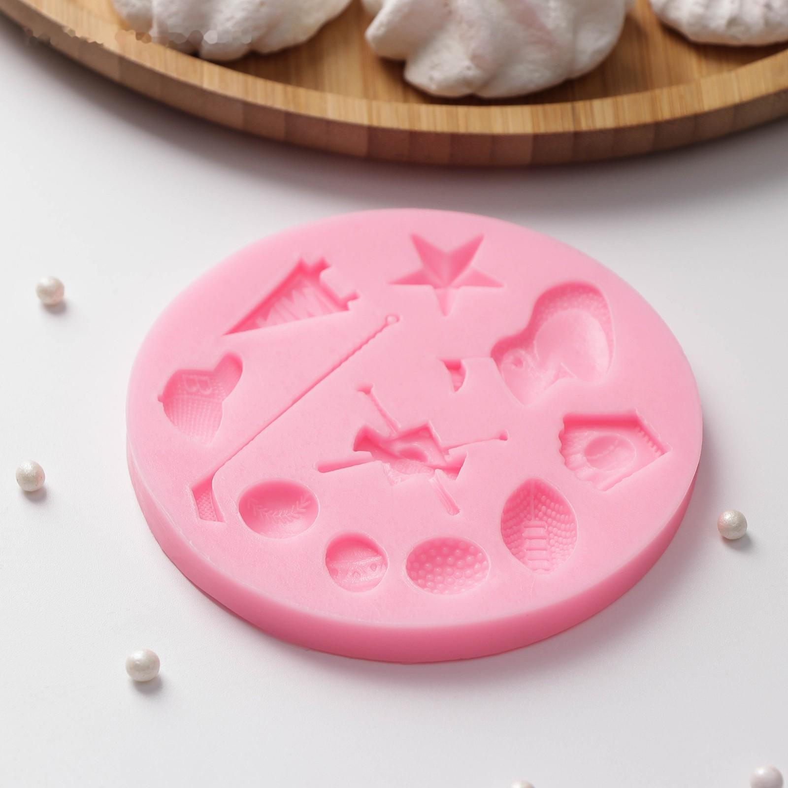 Молд «Гольф», 9,8×9,8×1 см, цвет МИКС