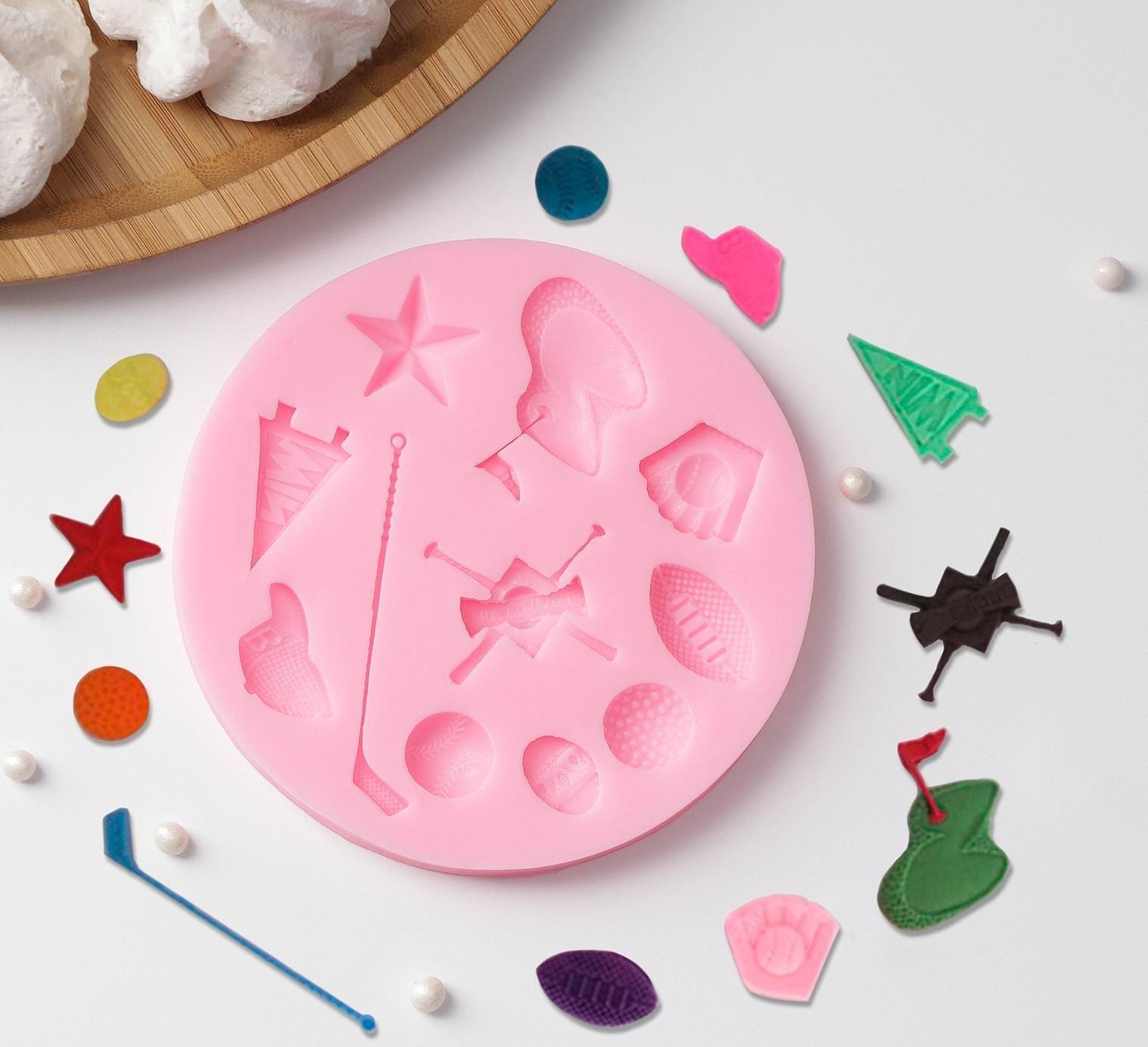 Молд «Гольф», 9,8×9,8×1 см, цвет МИКС