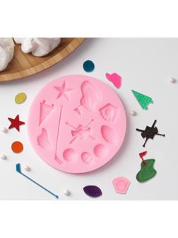 Молд «Гольф», 9,8×9,8×1 см, цвет МИКС