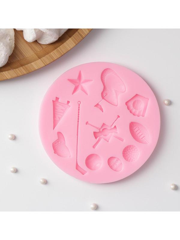 Молд «Гольф», 9,8×9,8×1 см, цвет МИКС