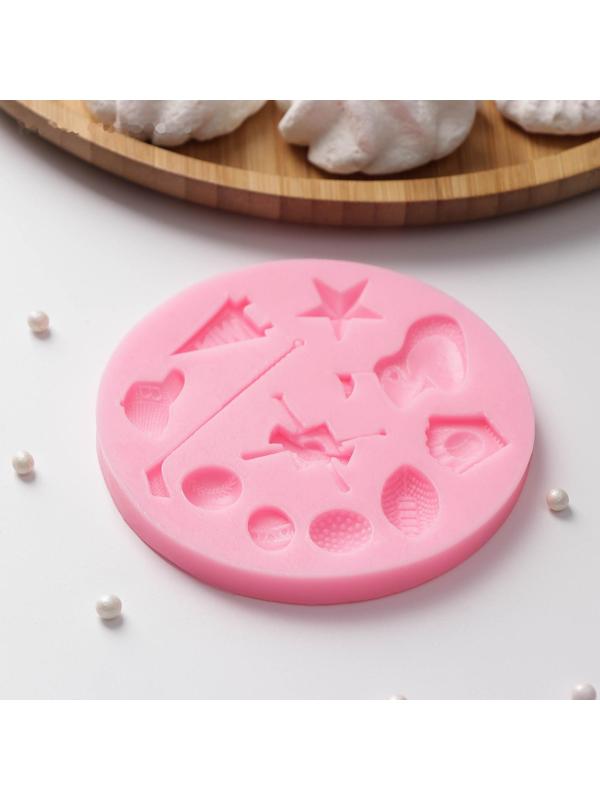 Молд «Гольф», 9,8×9,8×1 см, цвет МИКС