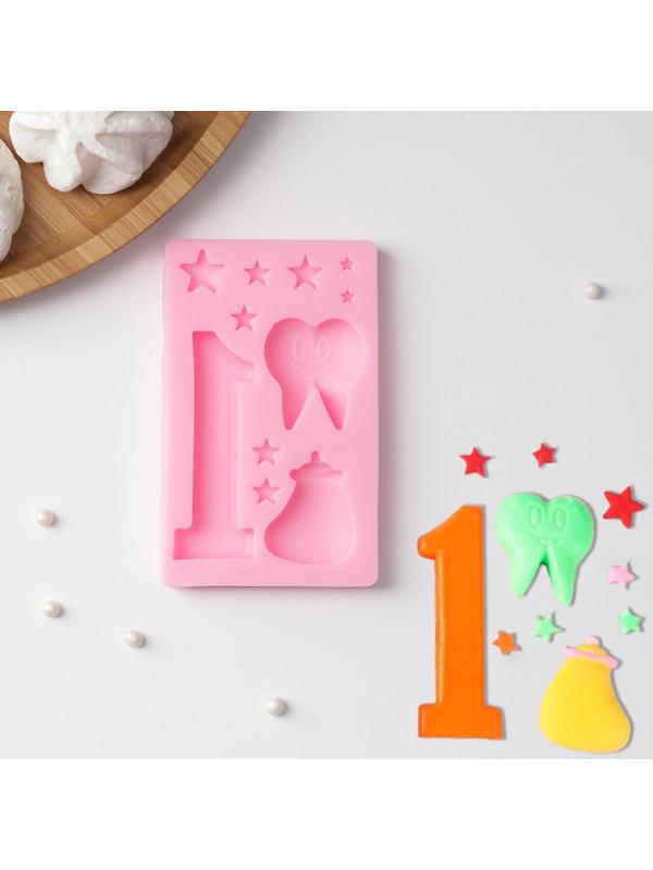 Молд «Молочный зуб», 10,3×6,5×1,1 см, цвет МИКС