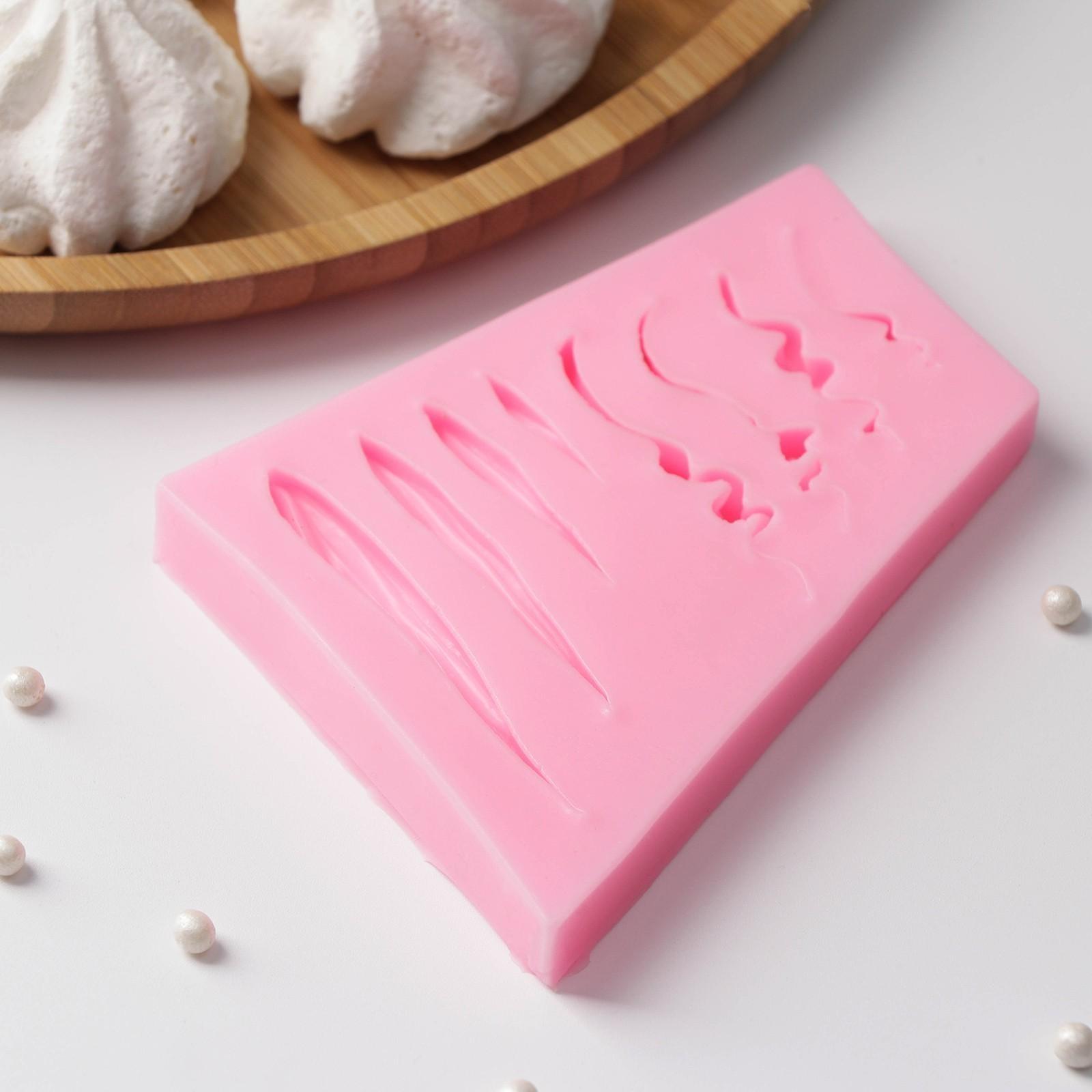 Молд «Пряди», 10,5×8,5×1,2 см, цвет МИКС