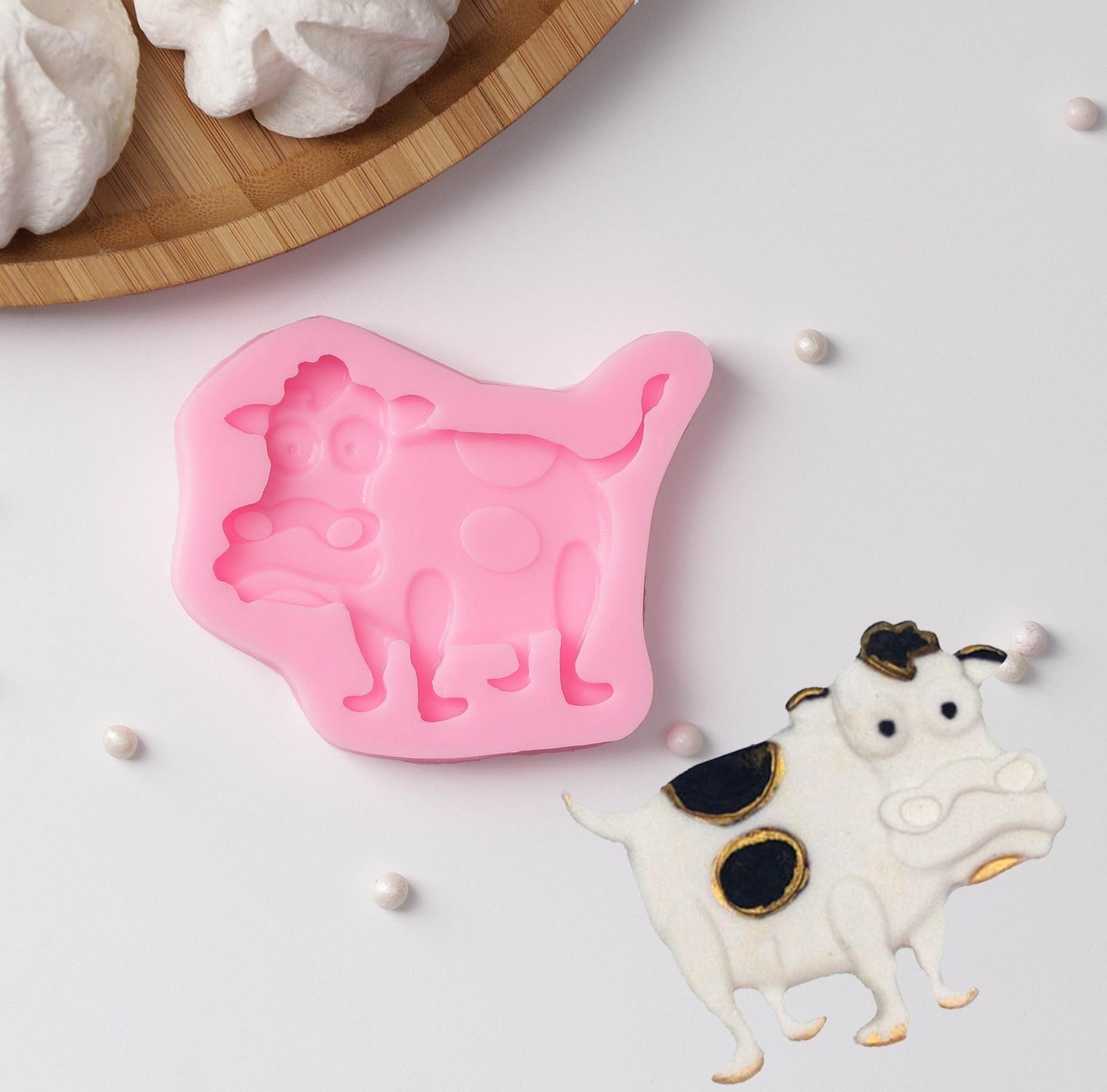 Молд «Коровушка», 8×6×1 см, цвет МИКС