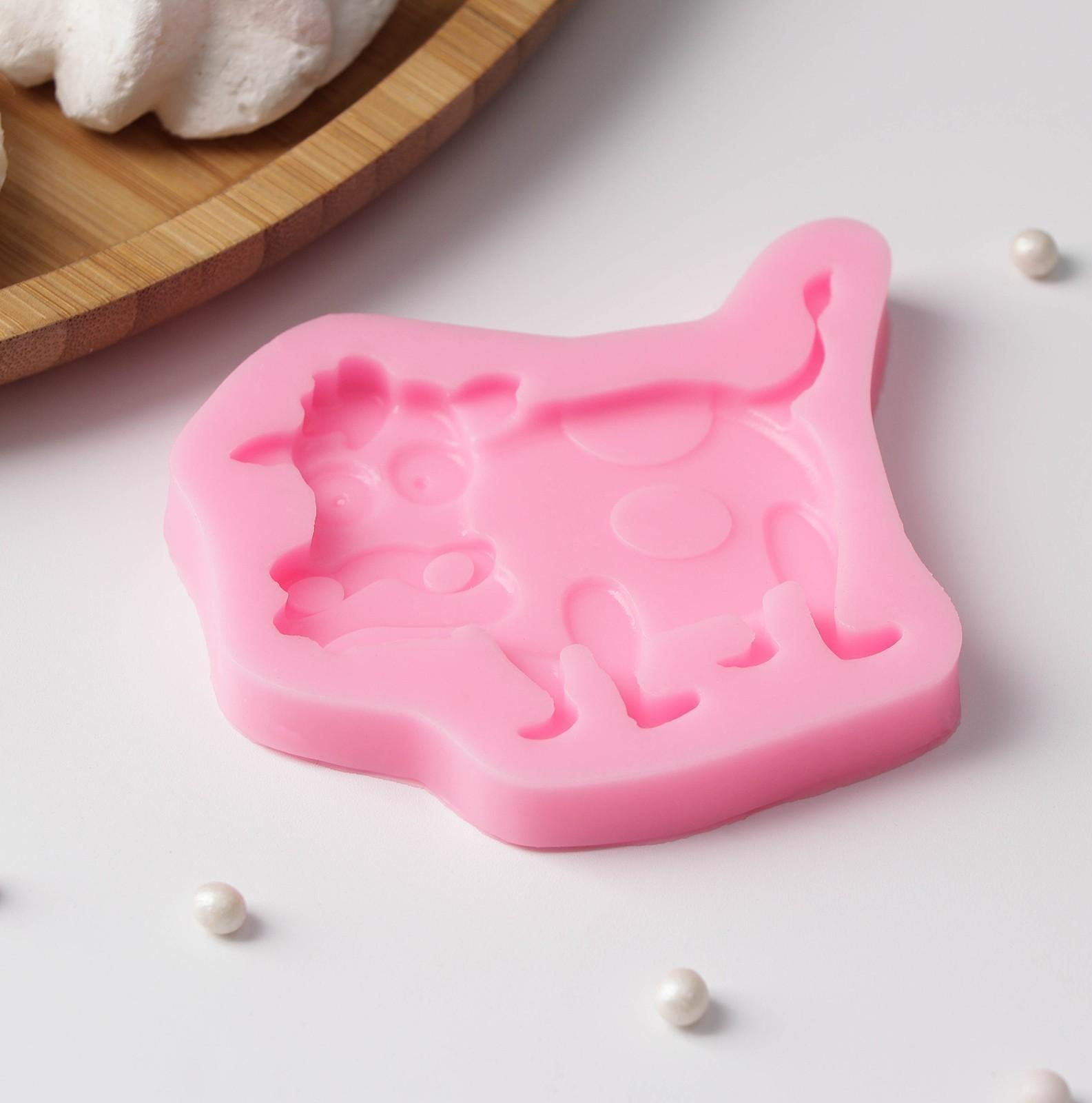 Молд «Коровушка», 8×6×1 см, цвет МИКС