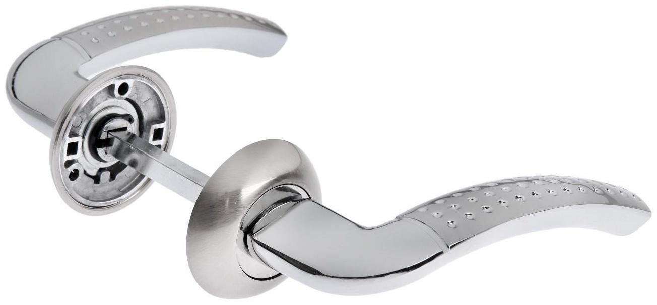 Ручка дверная DF 26, квадрат 150, цвет хром, матовый хром 2638819