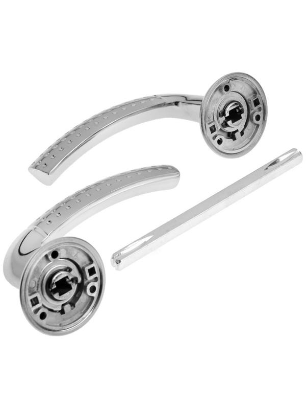 Ручка дверная DF 26, квадрат 150, цвет хром, матовый хром 2638819