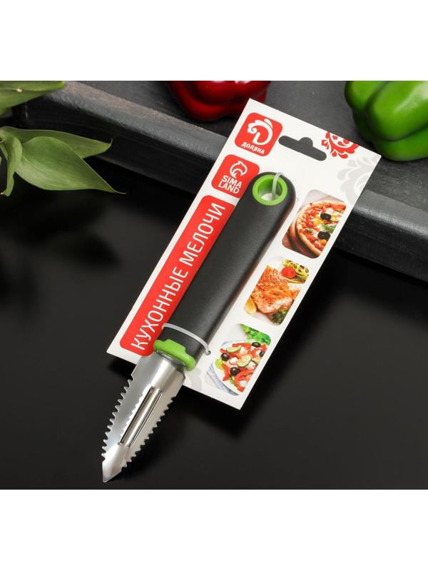 Рыбочистка Доляна Lime, 19×2,5 см, цвет чёрно-зелёный