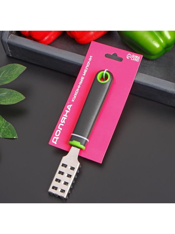 Рыбочистка Доляна Lime, 18,5×3 см, цвет чёрно-зелёный