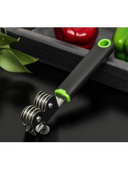 Точилка для ножей Доляна Lime, 18,3×3,5 см, цвет чёрно-зелёный