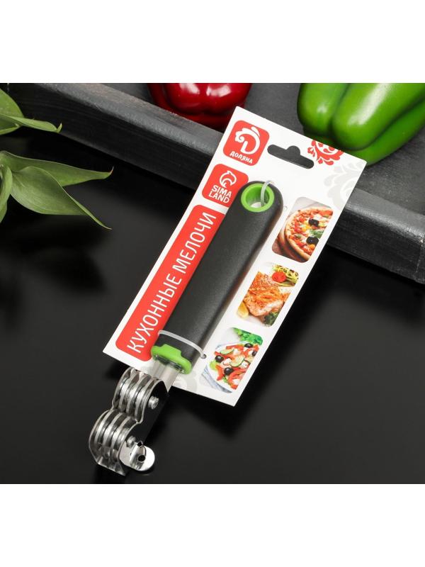 Точилка для ножей Доляна Lime, 18,3×3,5 см, цвет чёрно-зелёный