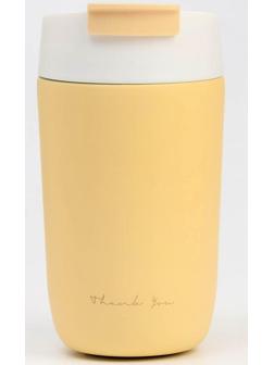 Термокружка, серия: Shool, Thank you, 500 мл, сохраняет тепло 6 ч, жёлтая