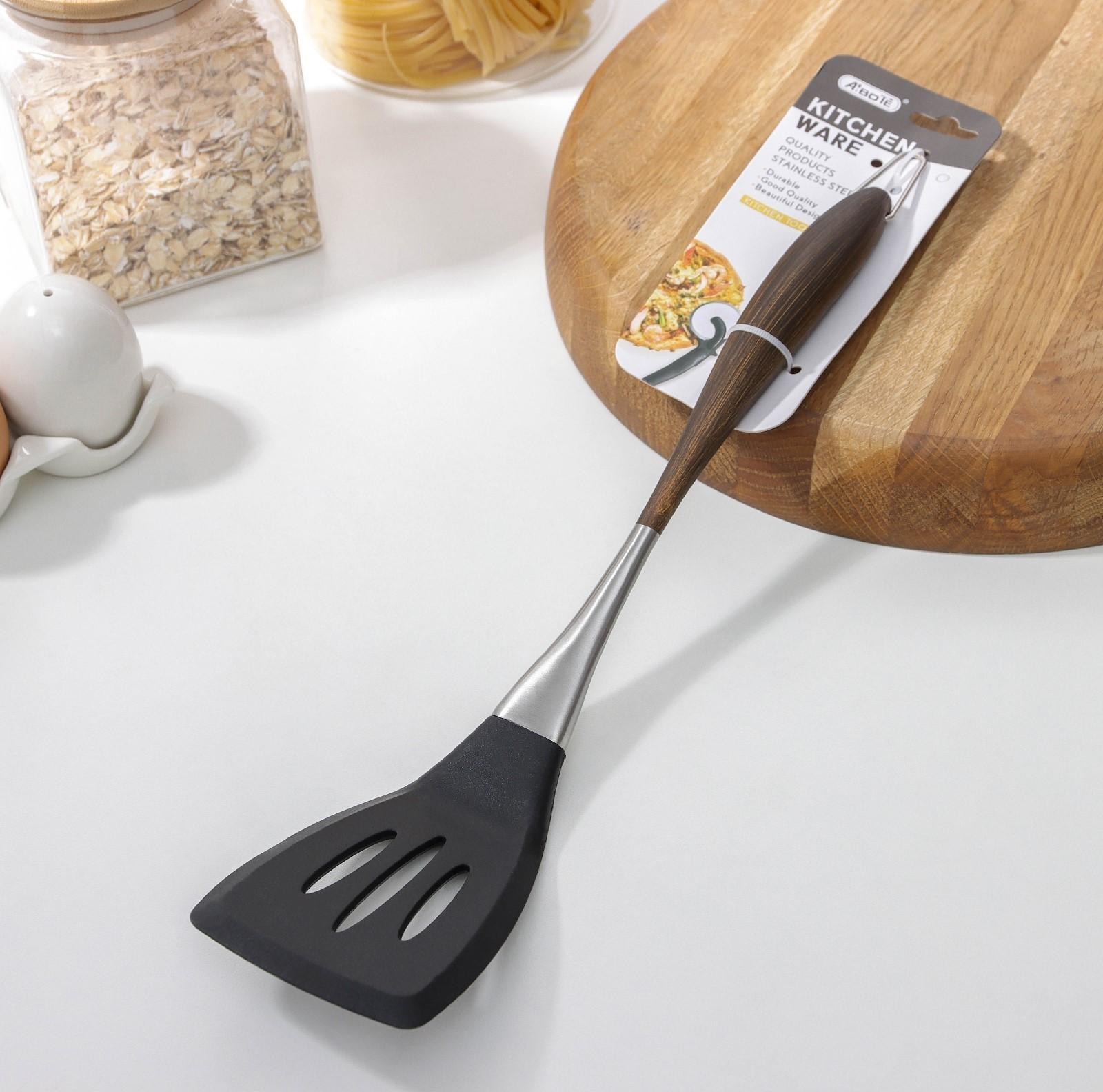 Лопатка с прорезями Brownie, нержавеющая сталь, TPR