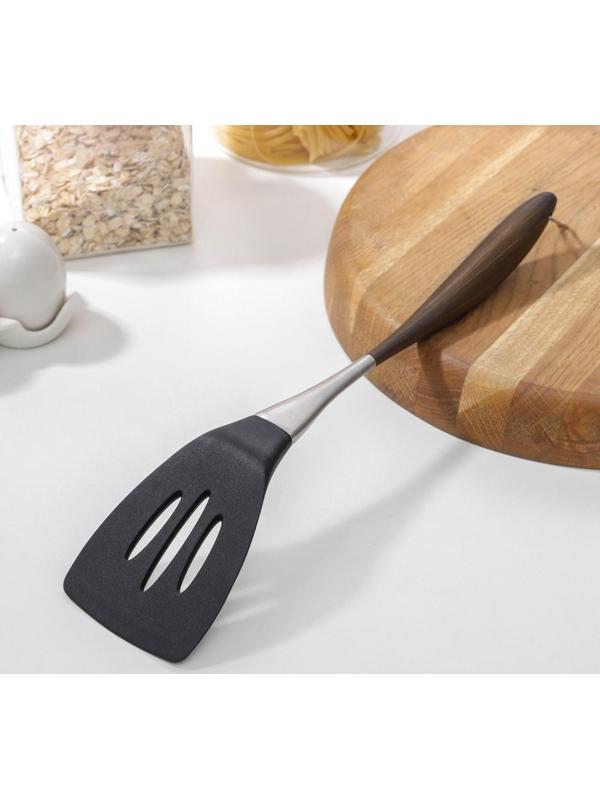 Лопатка с прорезями Brownie, нержавеющая сталь, TPR