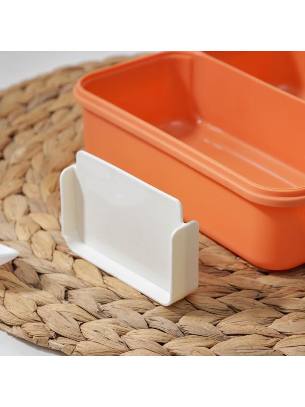 Ланч-бокс пластиковый «Классика», 2 отделения, 18×18×6 см, цвет МИКС