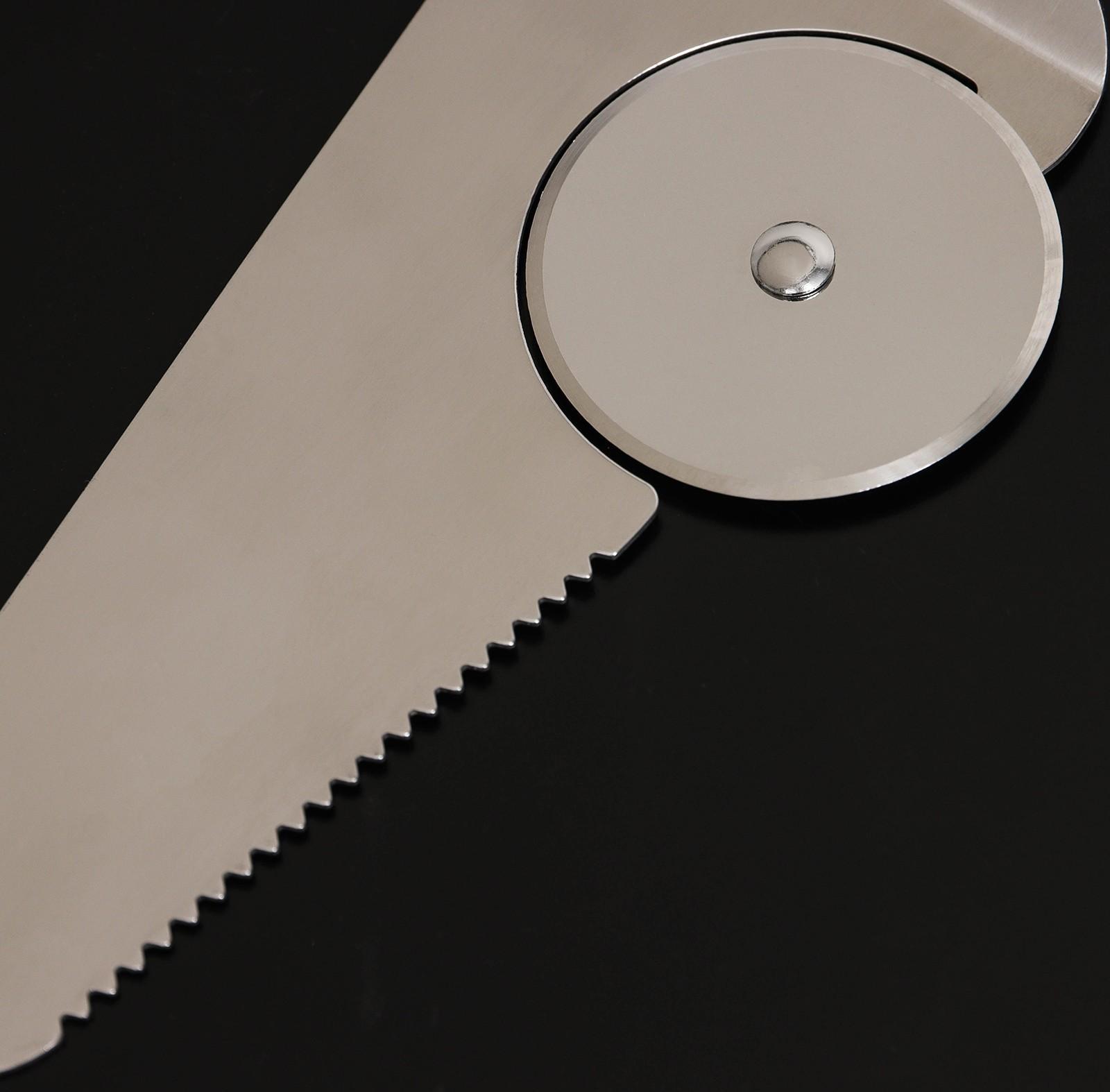 Нож-лопатка для пиццы Доляна «Металлик», 27 см, 410 сталь, цвет хромированный