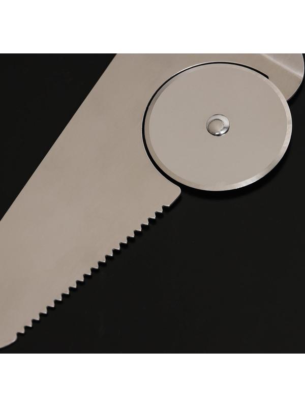 Нож-лопатка для пиццы Доляна «Металлик», 27 см, 410 сталь, цвет хромированный