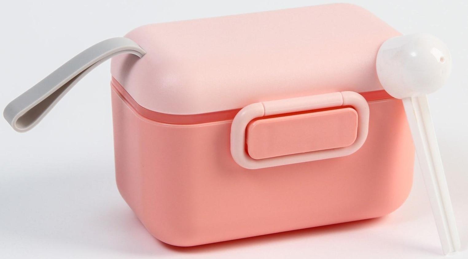 Контейнер для хранения детского питания, 400 мл., 12х8,5х7см, цвет розовый