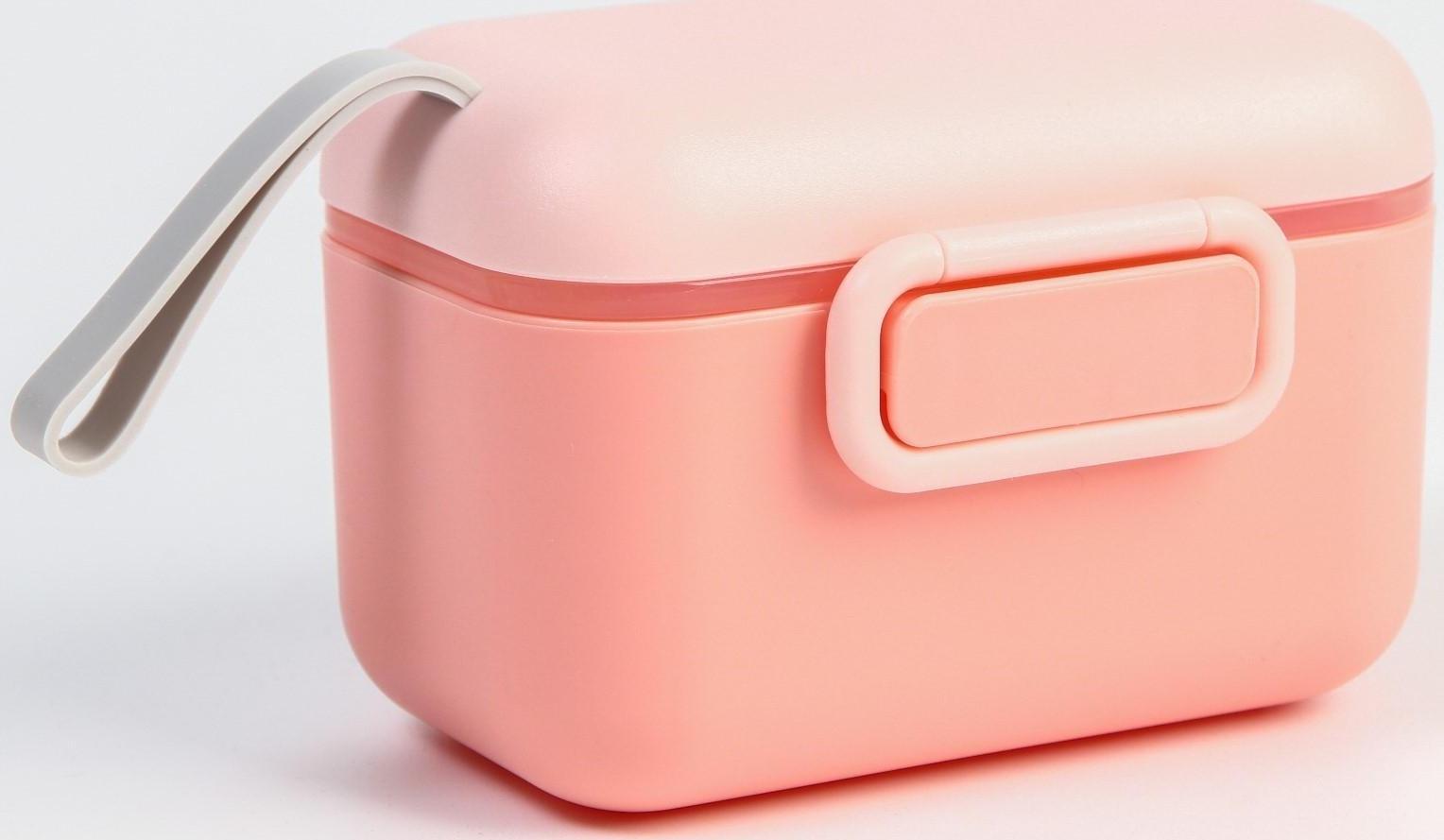 Контейнер для хранения детского питания, 400 мл., 12х8,5х7см, цвет розовый