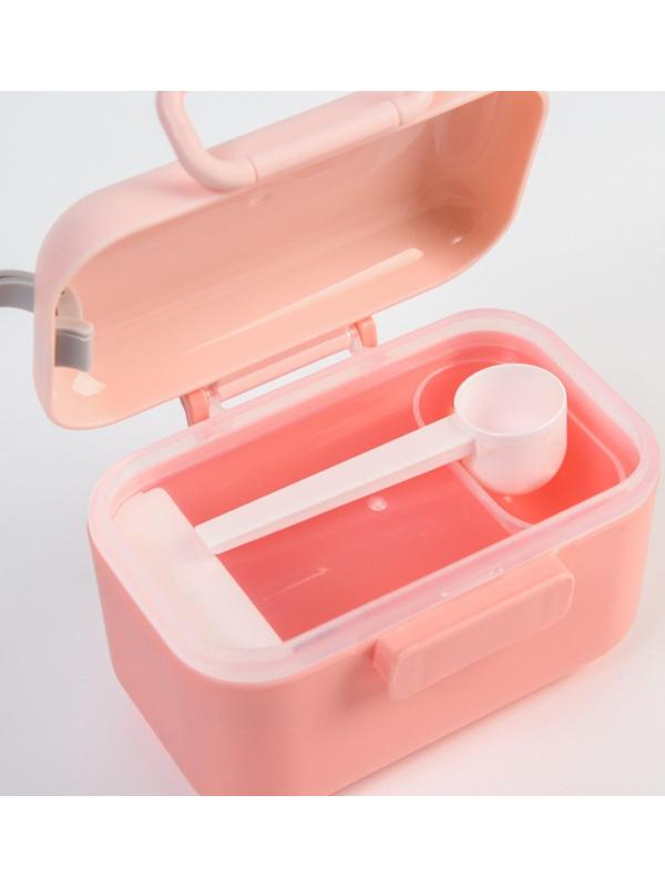 Контейнер для хранения детского питания, 400 мл., 12х8,5х7см, цвет розовый