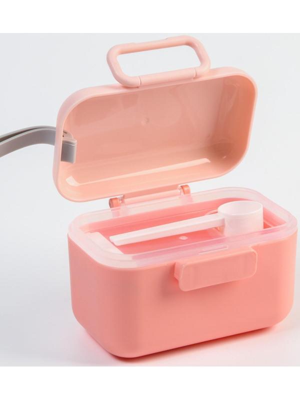Контейнер для хранения детского питания, 400 мл., 12х8,5х7см, цвет розовый