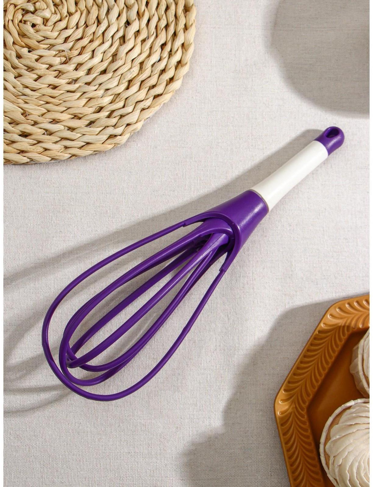 Венчик кулинарный Доляна «Краски», раздвижной механизм, цвет МИКС