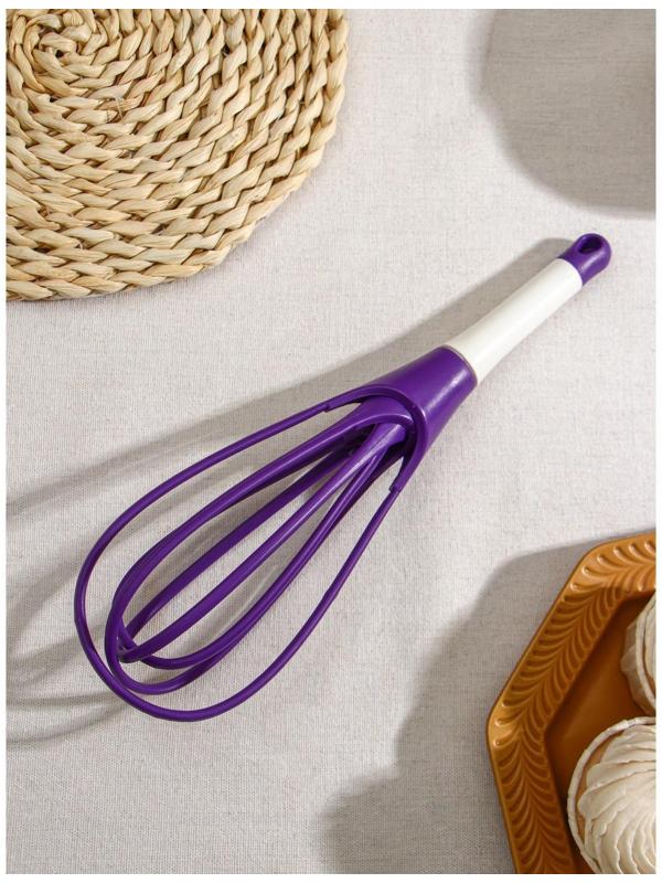 Венчик кулинарный Доляна «Краски», раздвижной механизм, цвет МИКС