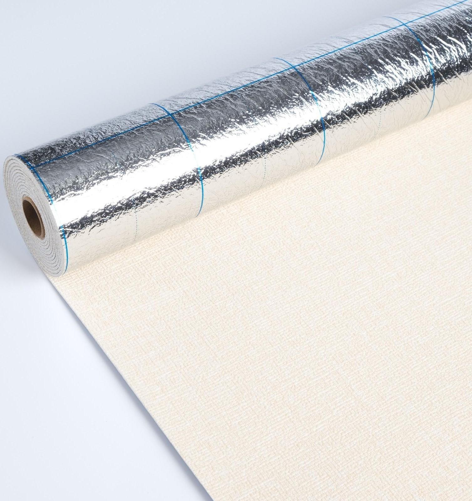 Панель ПВХ самоклеящаяся в рулоне бежевая, 2,8м, 50см, толщ2мм