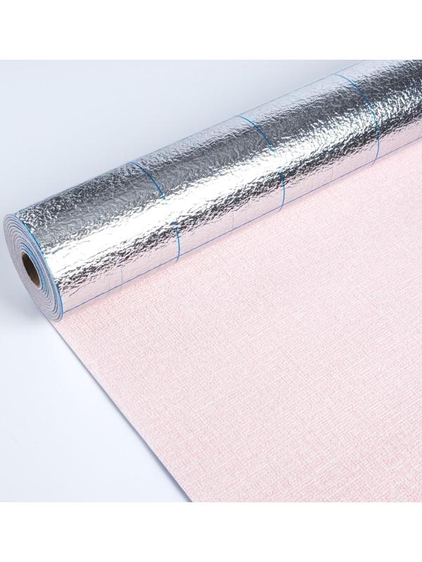Панель ПВХ самоклеящаяся в рулоне розовая, 2,8м, 50см, толщ2мм