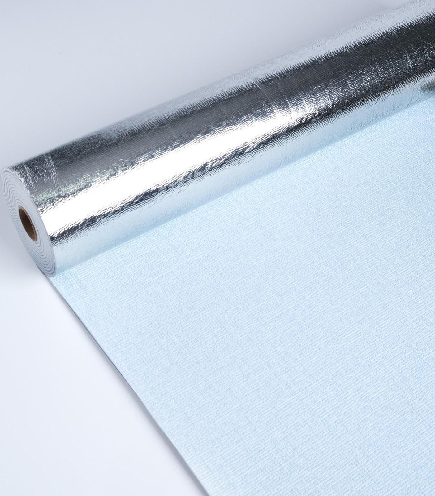 Панель ПВХ самоклеящаяся в рулоне светло-голубая, 2,8м, 50см, толщ2мм