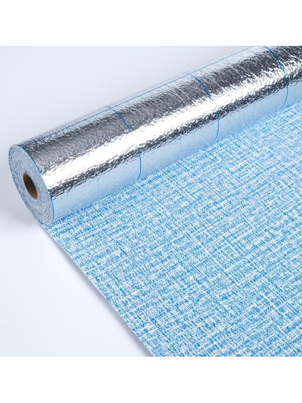 Панель ПВХ самоклеящаяся в рулоне синяя, 2,8м, 50см, толщ2мм