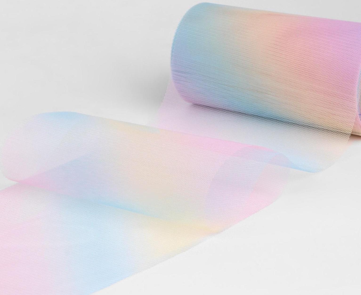 Фатин «Радуга», 15 см, 11 ± 1 г/кв.м, 23 ± 1 м, цвет разноцветный