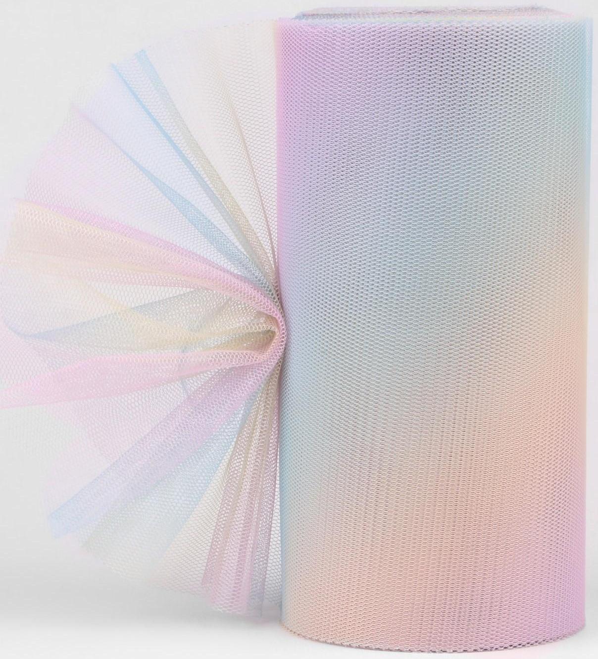 Фатин «Радуга», 15 см, 11 ± 1 г/кв.м, 23 ± 1 м, цвет разноцветный