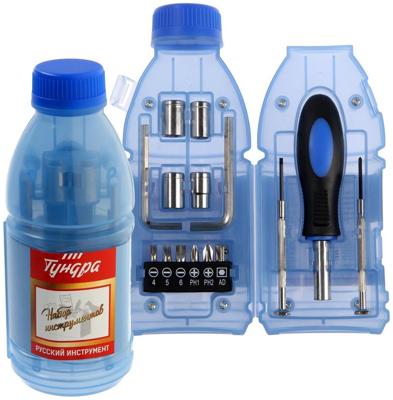 Набор инструментов ТУНДРА, подарочный пластиковый кейс 