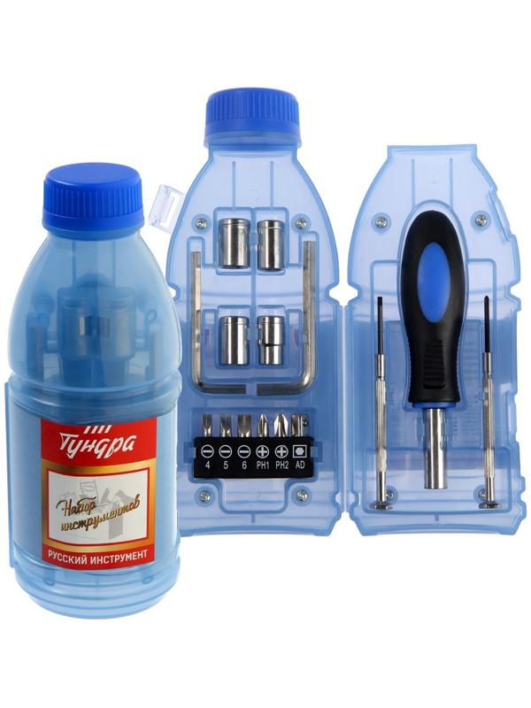 Набор инструментов ТУНДРА, подарочный пластиковый кейс 