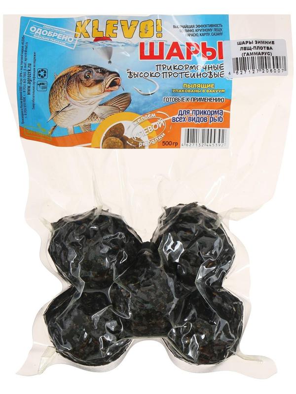 Шары зимние в вакууме лещ-плотва, аромат гаммарус, 500 гр