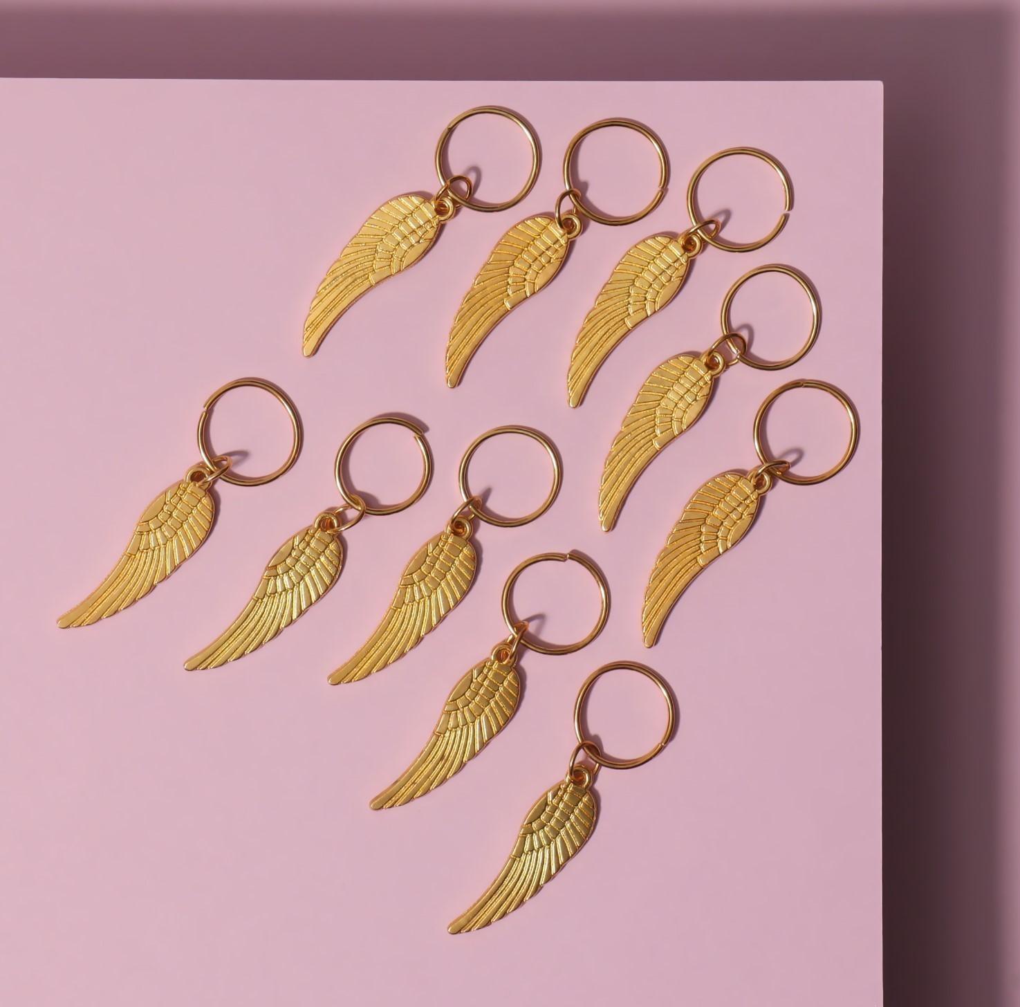 Декор для волос «Крылья», 4,1 × 1 см, 10 шт, цвет золотистый