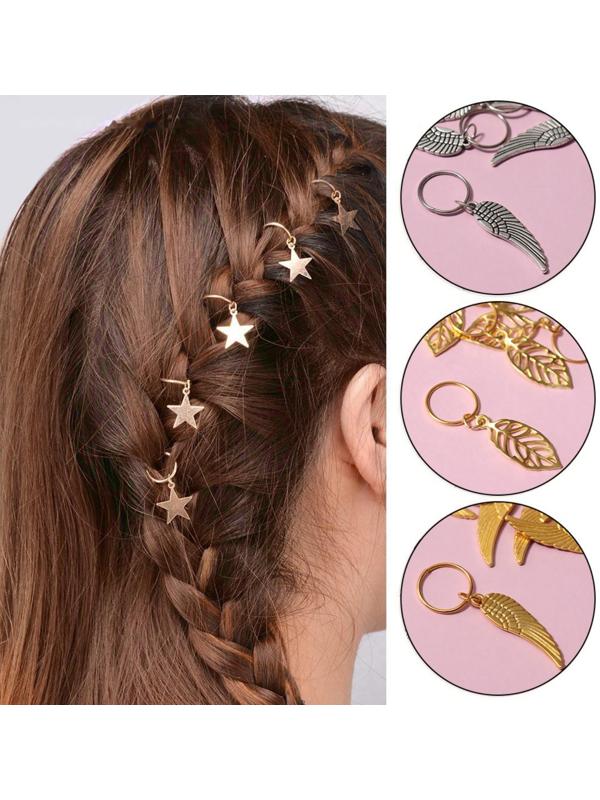 Декор для волос «Листочки», 3,9 × 1,4 см, 10 шт, цвет золотистый