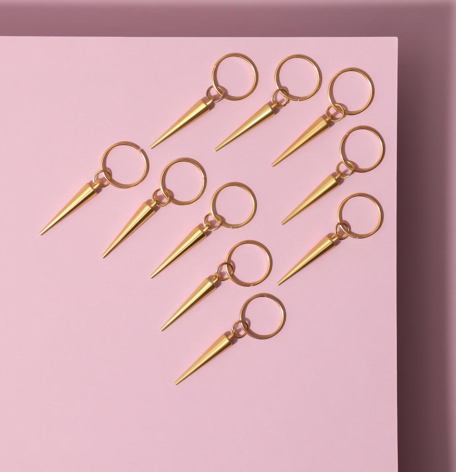 Декор для волос «Клин», 4,1 × 1 см, 10 шт, цвет золотистый