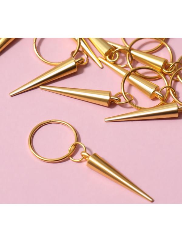 Декор для волос «Клин», 4,1 × 1 см, 10 шт, цвет золотистый