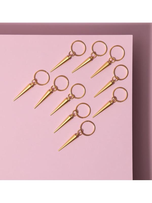 Декор для волос «Клин», 4,1 × 1 см, 10 шт, цвет золотистый